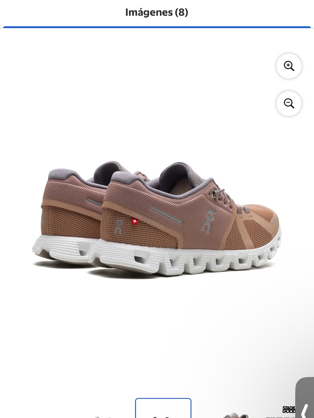 On Running Men's Cloud Sneaker in Dusty Rose and Gray - Picture 5 of 6
